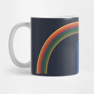 TARDIS and rainbow Mug